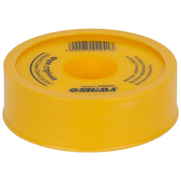 Фторопластова (ФУМ) стрічка 0.2мм*19мм*15м SIGMA (8402941), фото , зображення 2 | SNABZHENIE.com.ua