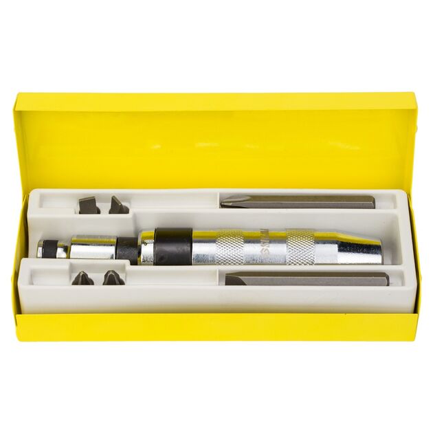 Ударно-поворотная отвертка с битами 8шт в метал. кейсе SIGMA, фото , изображение 2 | SNABZHENIE.com.ua