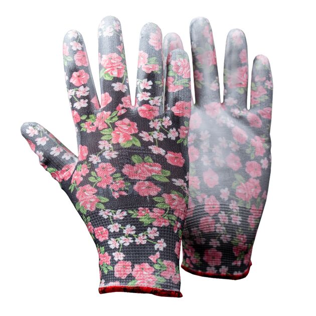 Перчатки трикотажные с ПУ покрытием, черные манжеты SIGMA, фото  | SNABZHENIE.com.ua