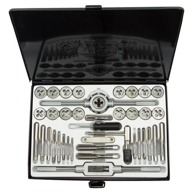 Набор плашек и метчиков 40 предметов в металлическом кейсе SIGMA, фото , изображение 2 | SNABZHENIE.com.ua