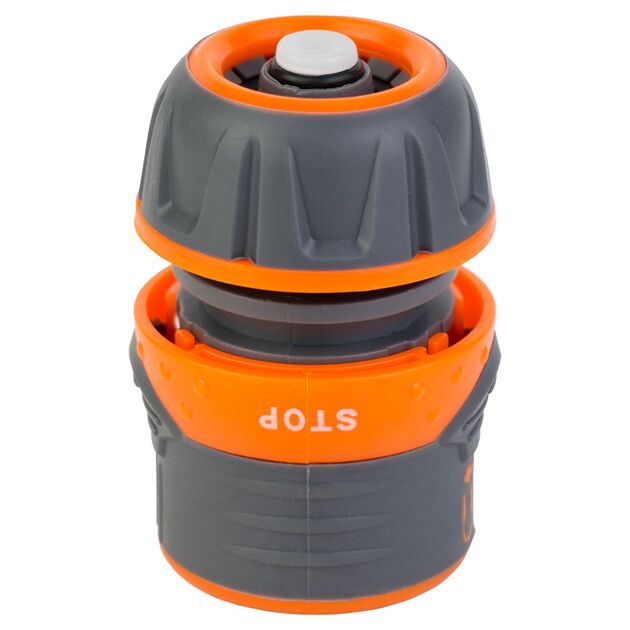 Коннектор 1/2 швидкознімний для шланга 1/2 аквастоп з замком (ABS+TPR) FLORA (5015434), фото  | SNABZHENIE.com.ua