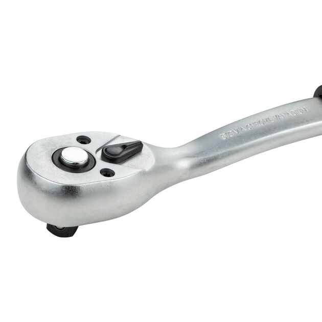 Ключ-трещотка 3/8 200мм с изогнутой ручкой 72T CrV SIGMA, фото , изображение 2 | SNABZHENIE.com.ua