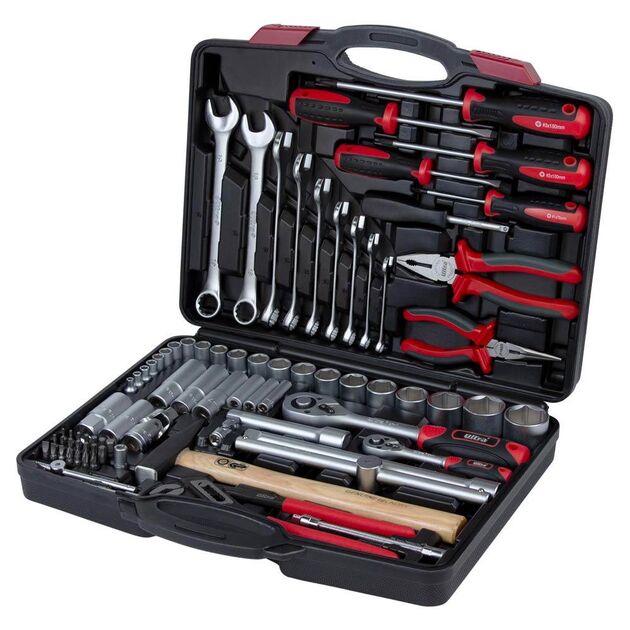 Набор инструментов 80шт, ключи и биты 1/4, 1/2 CrV ULTRA (6001112), фото  | SNABZHENIE.com.ua