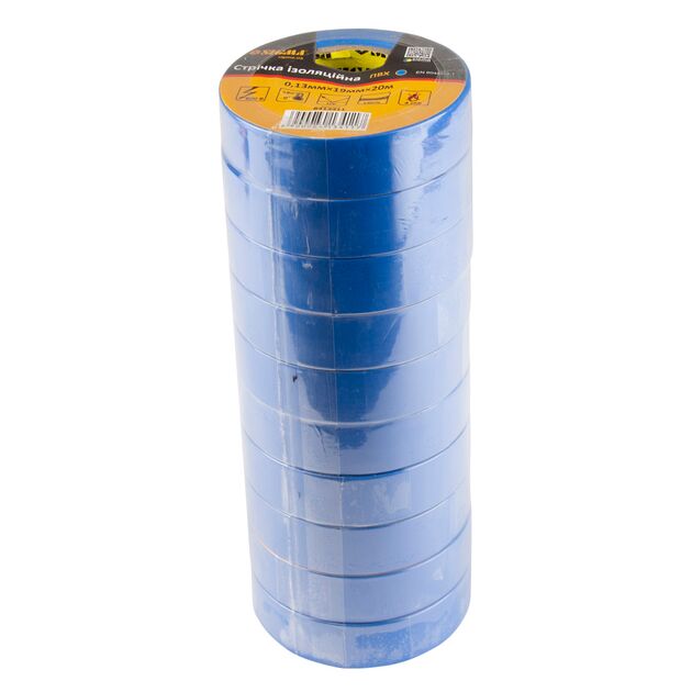 Изолента ПВХ синяя 0.13мм*19мм*20м SIGMA, фото , изображение 2 | SNABZHENIE.com.ua