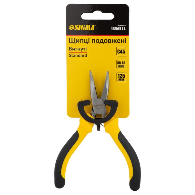 Изогнутые длинногубцы 125мм Standard SIGMA (4356511), фото , изображение 3 | SNABZHENIE.com.ua