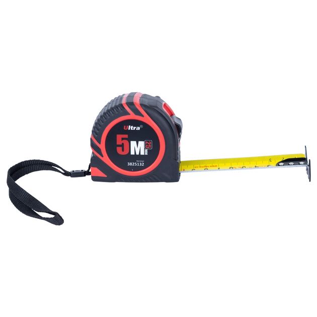 Рулетка 5м*25мм ULTRA с обрезиненным нейлоновым покрытием, фото , изображение 2 | SNABZHENIE.com.ua