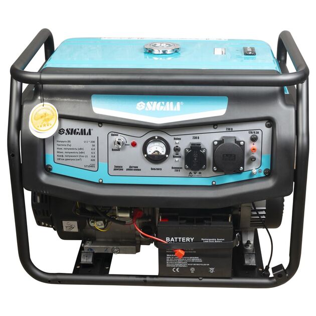 Генератор бензиновый 6.0/6.5 кВт 4-тактный с электрозапуском SIGMA, фото  | SNABZHENIE.com.ua