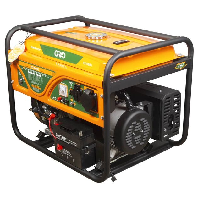 Генератор бензиновый 7.0/7.5 кВт 4-тактный с электрозапуском GRAD, фото , изображение 2 | SNABZHENIE.com.ua