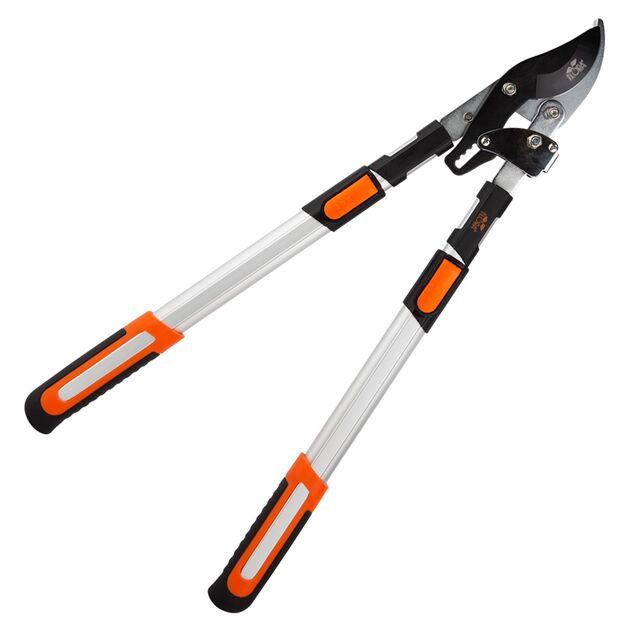 Сучкорез телескопический храповый с алюминиевыми рукоятками 700-874мм FLORA, фото  | SNABZHENIE.com.ua