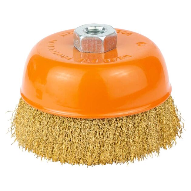Щетка чашеобразная проволочная 125мм М14*2мм GRAD (латунированная), фото  | SNABZHENIE.com.ua