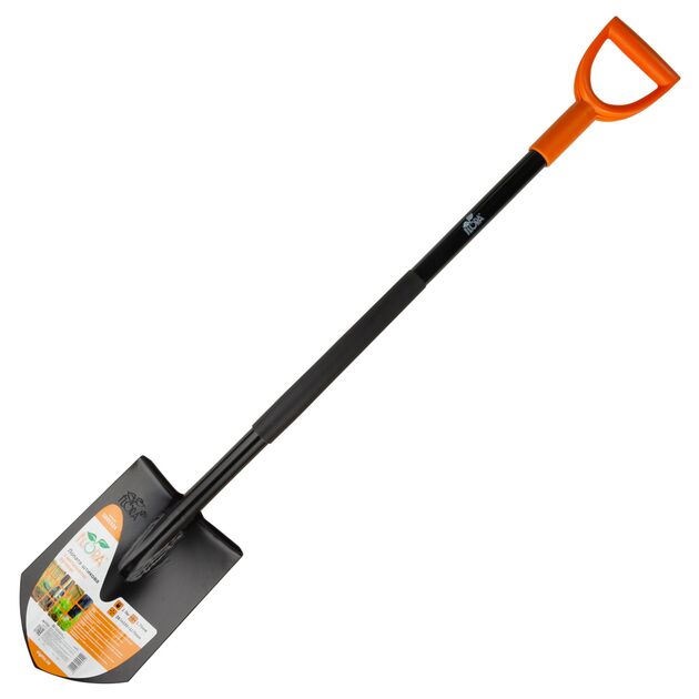Штыковая лопата с металлической ручкой 285*195*1170мм 2.0кг FLORA, фото  | SNABZHENIE.com.ua