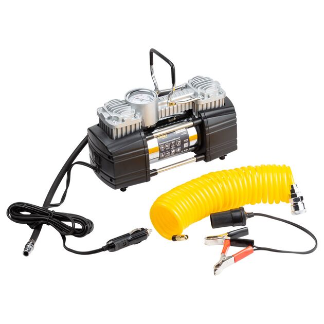 Компрессор автомобильный 12В 300Вт 25А 60л/мин 10бар с переходником SIGMA, фото  | SNABZHENIE.com.ua