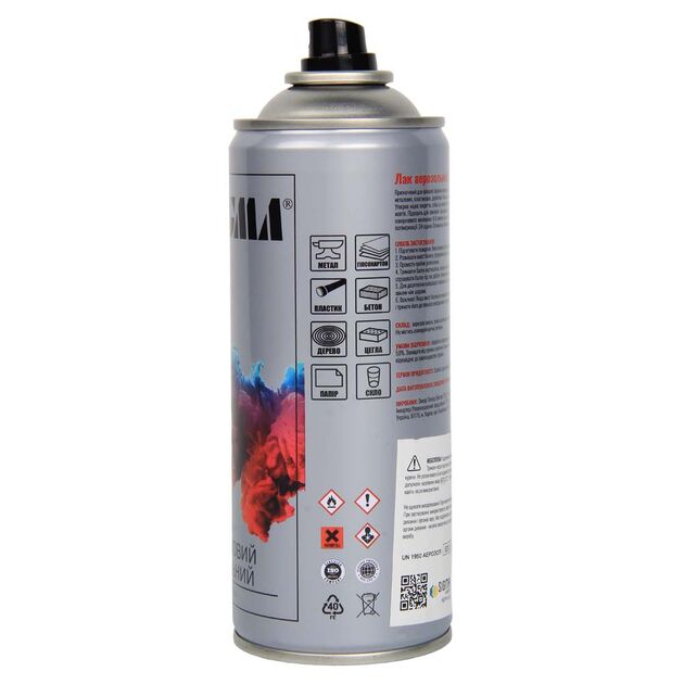 Лак акриловый в аэрозоле 400мл матовый прозрачный SIGMA, фото , изображение 2 | SNABZHENIE.com.ua