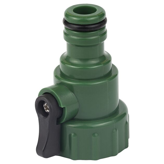 Кран запорний в/р ¾ з адаптером на коннектор ½ (ABS) GRAD (5016985), фото , зображення 2 | SNABZHENIE.com.ua