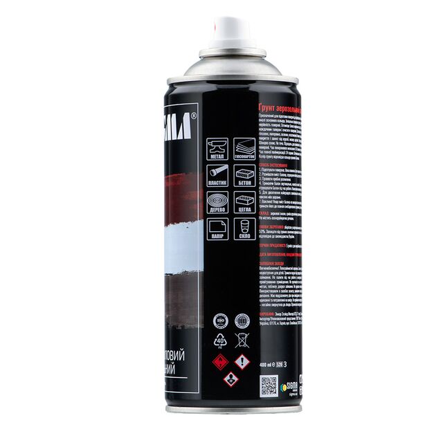 Грунт аэрозольный акриловый 400мл RAL 3009 SIGMA (красно-коричневый), фото , изображение 3 | SNABZHENIE.com.ua