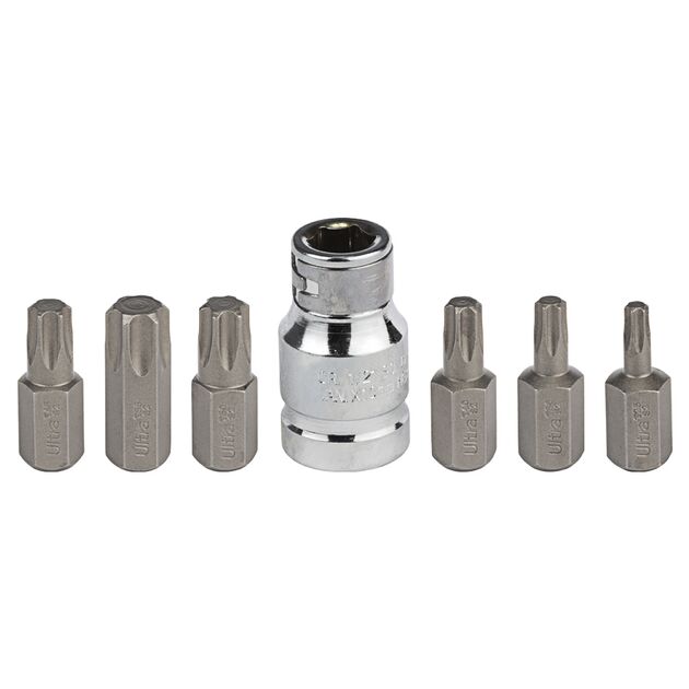 Набор бит TORX 10мм 7шт S2 в пластиковом кейсе ULTRA, фото , изображение 2 | SNABZHENIE.com.ua