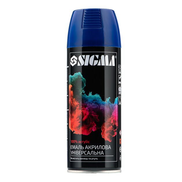 Эмаль аэрозольная акриловая 400мл RAL 5002 ультрамариново-синий глянец SIGMA (2737141), фото  | SNABZHENIE.com.ua