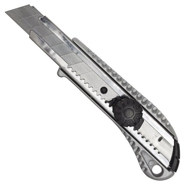 Нож сегментный лезвие 18мм корпус металлический винтовой замок GRAD (8215275), фото , зображення 2 | SNABZHENIE.com.ua
