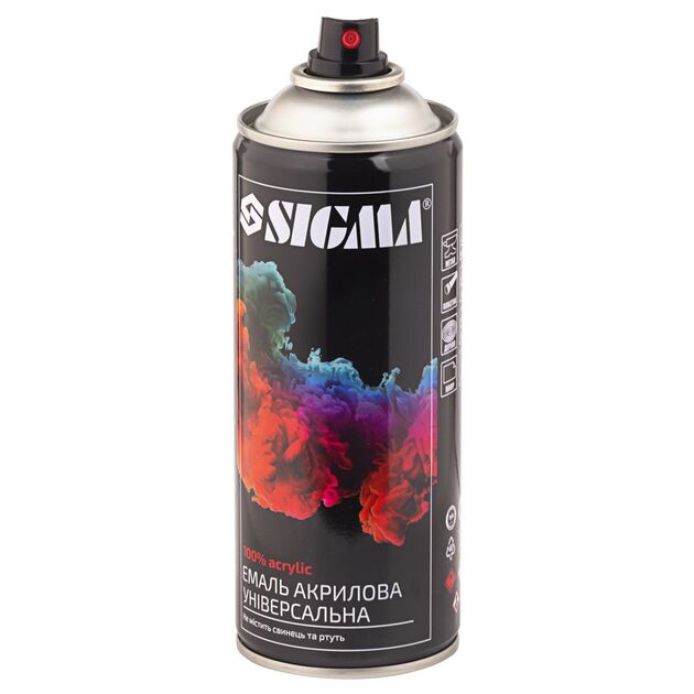 Эмаль аэрозольная акриловая 400мл RAL 8019 серо-коричневый глянец SIGMA (2736731), фото , изображение 2 | SNABZHENIE.com.ua