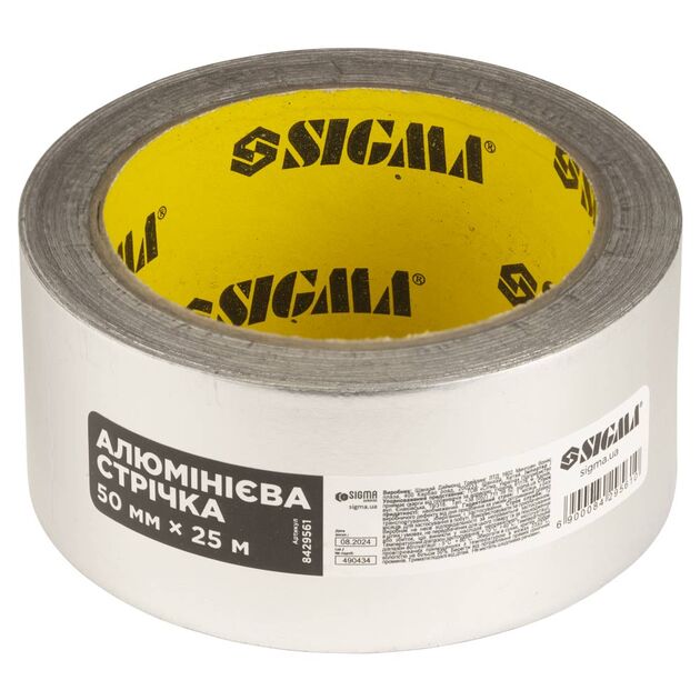 Лента алюминиевая 50мм×25м SIGMA (8429561), фото  | SNABZHENIE.com.ua