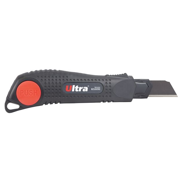 Нож сегментный лезвие 18мм корпус ABS/TPR автоматический замок ULTRA (8210292), фото , изображение 3 | SNABZHENIE.com.ua