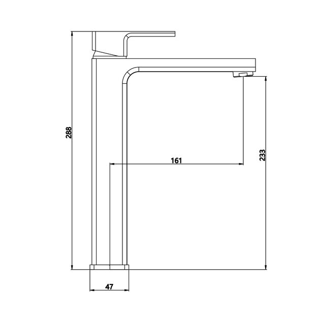 Смеситель для раковины  Lidz Dozorca 001FH высокий (k35) Chrome LDDOZ001FHCRM48990, фото , зображення 2 | SNABZHENIE.com.ua