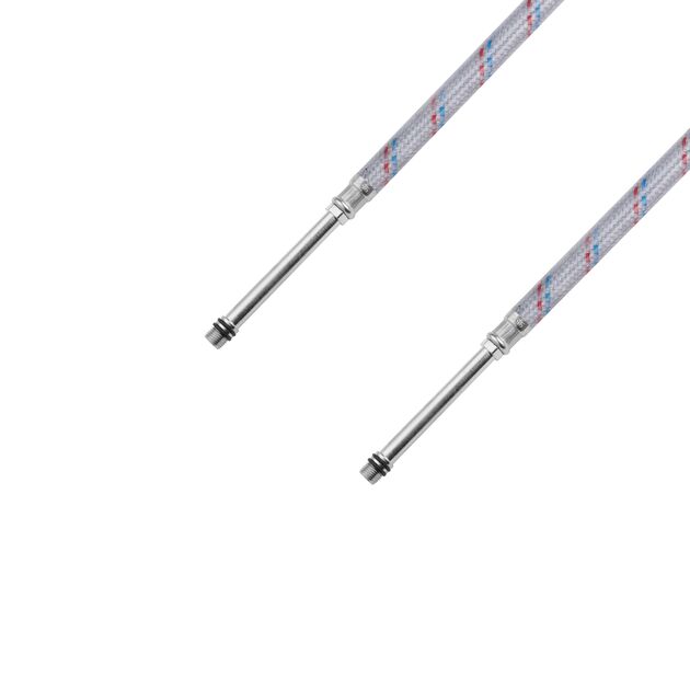 Гибкая подводка для подключения смесителя Kroner KRM 1/2"хМ10 ВН 40 см в нейлоновой оплетке покрытой ПВХ (пара), фото , изображение 2 | SNABZHENIE.com.ua