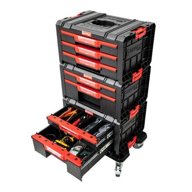 Ящики QBRICK SYSTEM PRO SET, мобильный шкаф, 525 x 345 x 885 мм, фото , изображение 3 | SNABZHENIE.com.ua