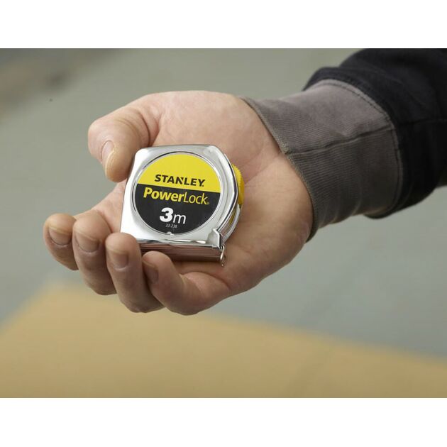 Рулетка вимірювальна Powerlock® 3 м, 12,7 мм, хромований пластмасовий корпус STANLEY 0-33-238, фото , зображення 3 | SNABZHENIE.com.ua