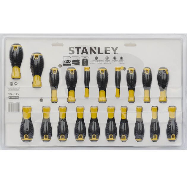 Набор отверток STANLEY с плоским, крестовым и Torx, 20 шт., фото , изображение 2 | SNABZHENIE.com.ua