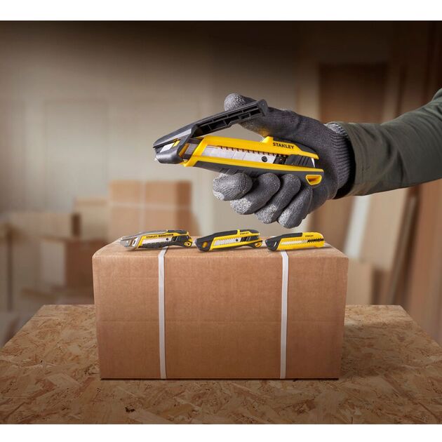 Ніж STANLEY Quick Snap 18 мм з висувним лезом, відломні сегменти, фото , изображение 3 | SNABZHENIE.com.ua