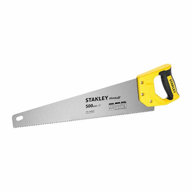 Ножівка по дереву STANLEY "SHARPCUT" 500 мм, 7 зубів/1", фото , зображення 2 | SNABZHENIE.com.ua