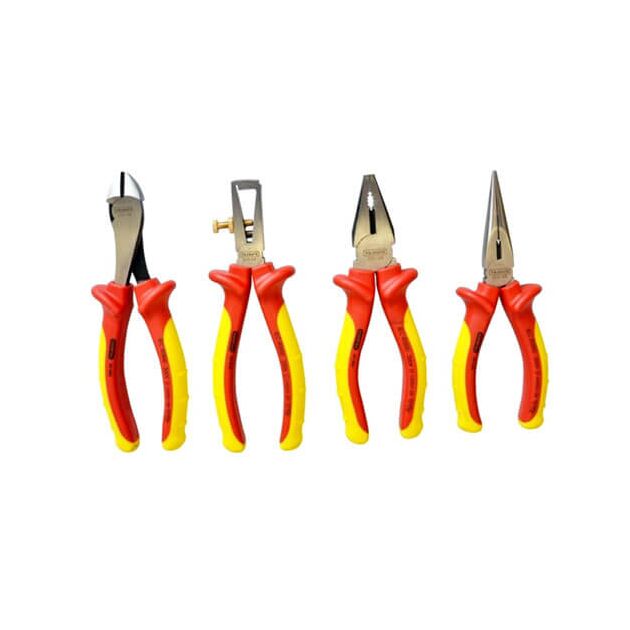 Набір діелектричних інструментів STANLEY MaxSteel: плоскогубці, бокорізи, клещі, 4 шт. (4-84-489), фото , зображення 2 | SNABZHENIE.com.ua