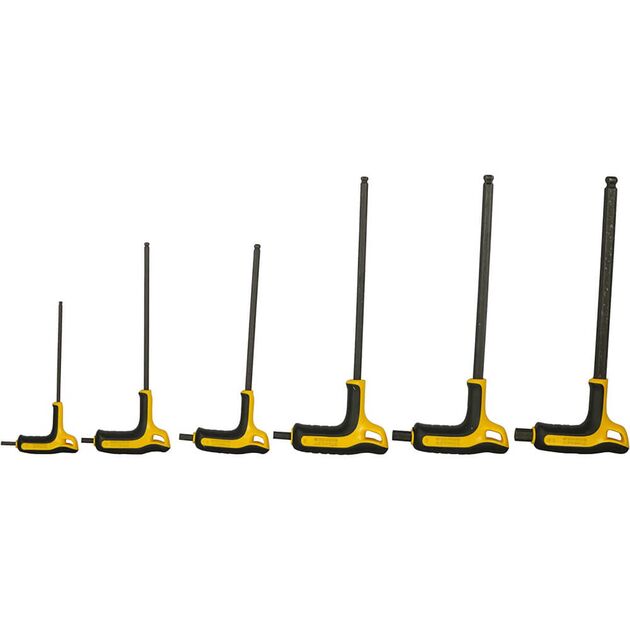 Шестигранные метрические ключи с ручкой STANLEY, 6 шт., фото , изображение 3 | SNABZHENIE.com.ua