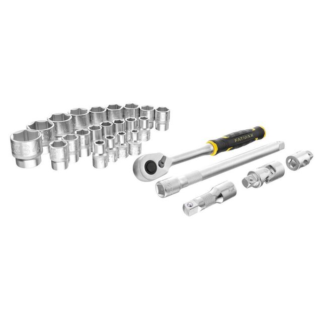 Набір головок торцевих 1/2 FATMAX® Maxi Drive, шестигранних, 26 предметів STANLEY FMMT98103-1, фото , зображення 3 | SNABZHENIE.com.ua
