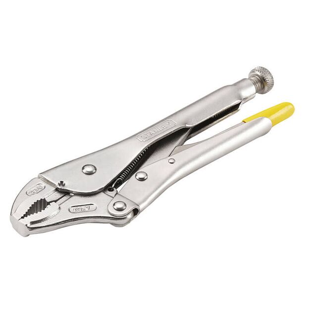 Регулируемый захват STANLEY 225 мм с фиксатором и согнутыми губками, фото  | SNABZHENIE.com.ua