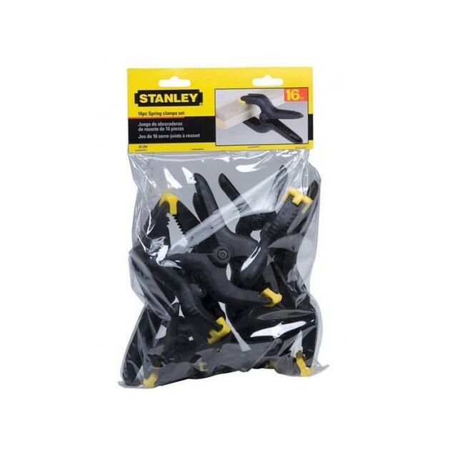 Струбцини ручні прищепки STANLEY 16 шт (STHT0-83094), фото , зображення 2 | SNABZHENIE.com.ua