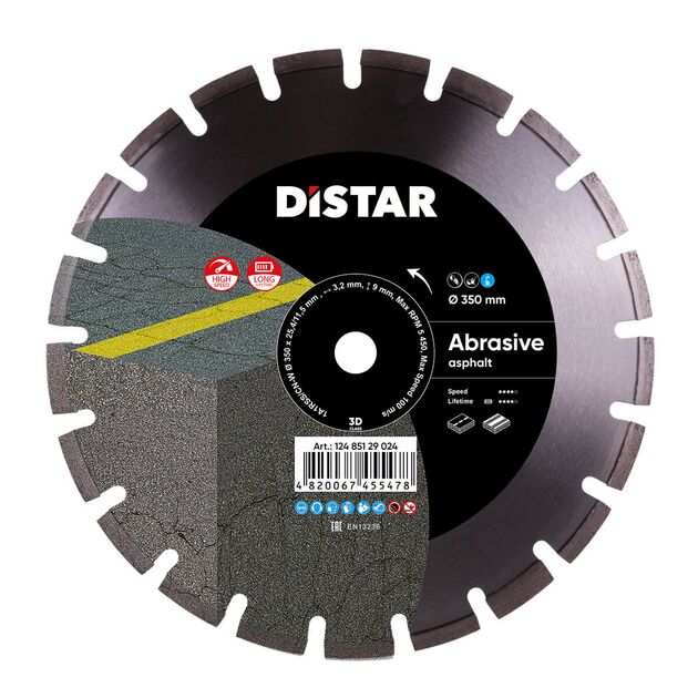Круг алмазний відрізний DISTAR Bestseller Abrasive 350 x 3,2/2,2 x 25,4-11,5-21-ARP 40 x 3,2 x 6+3 R165, фото  | SNABZHENIE.com.ua