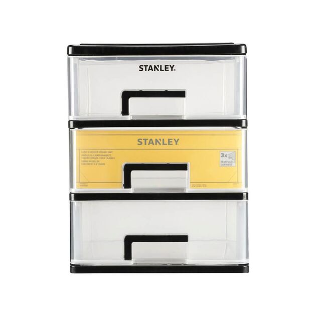 Ящик STANLEY ESSENTIAL S вертикальний з 3 висувними секціями, пластмасовий, 21,5 x 15,1 x 18,9 см, фото , зображення 2 | SNABZHENIE.com.ua