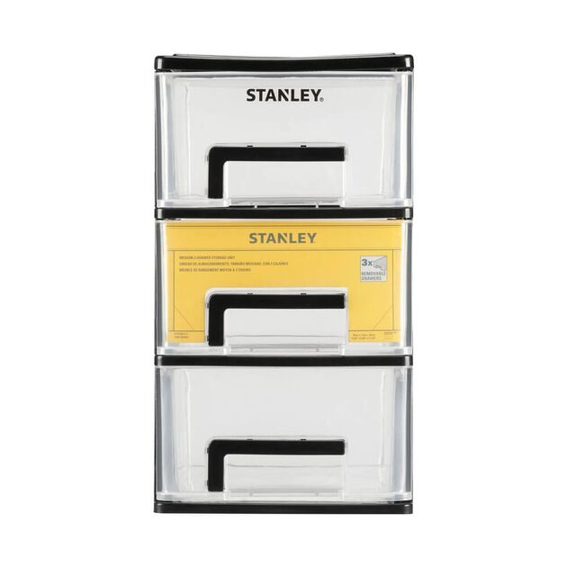 Ящик STANLEY ESSENTIAL M вертикальний з 3 висувними секціями, пластмасовий, 24 x 17 x 30 см, фото , зображення 2 | SNABZHENIE.com.ua