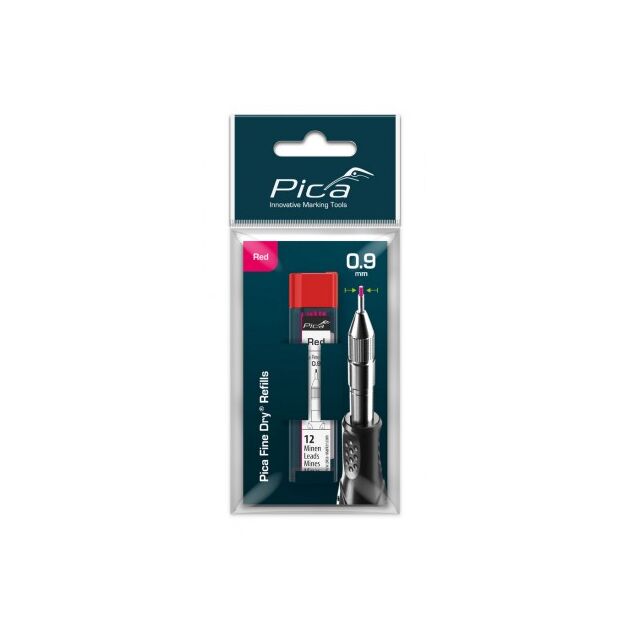 Запасные стержни PICA 7031/SB Fine Dry красный 0,9мм, 12шт, фото  | SNABZHENIE.com.ua