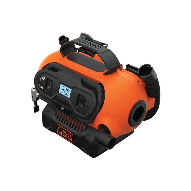 Компресор автомобільний акумуляторний BLACK+DECKER BDCINF18N, фото , зображення 3 | SNABZHENIE.com.ua