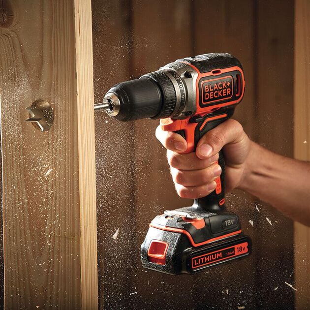Дрель-шуруповерт акумуляторна безщіткова BLACK+DECKER BL186N, фото , зображення 3 | SNABZHENIE.com.ua