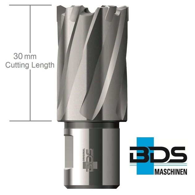 Сверло корончасте по металу твердосплавне BDS Maschinen ТСТ (HM) 22x30 мм Carbide Weldon19 HKK 022, фото , зображення 2 | SNABZHENIE.com.ua