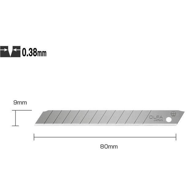 Сегментные лезвия 9мм OLFA  AB-50 50 шт. (OLFA AB-50), фото , изображение 2 | SNABZHENIE.com.ua