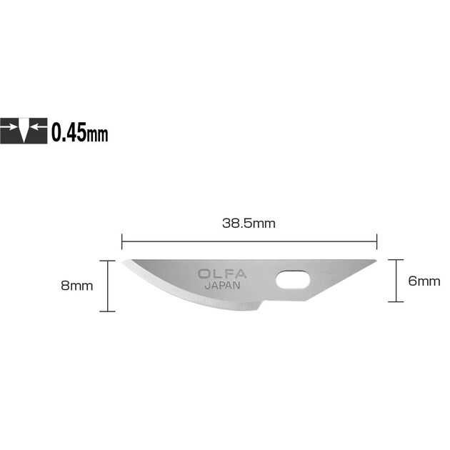 Лезвие-скальпель OLFA KB4-R/5 5шт (OF-KB4-R/5), фото , зображення 2 | SNABZHENIE.com.ua