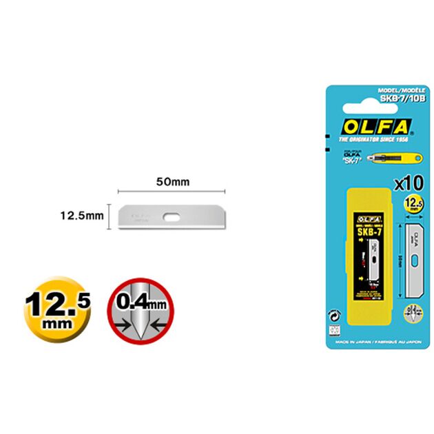 Лезвие для ножа SK-7 OLFA SKB-7/10B 10шт (OF-SKB-7/10B), фото , изображение 3 | SNABZHENIE.com.ua