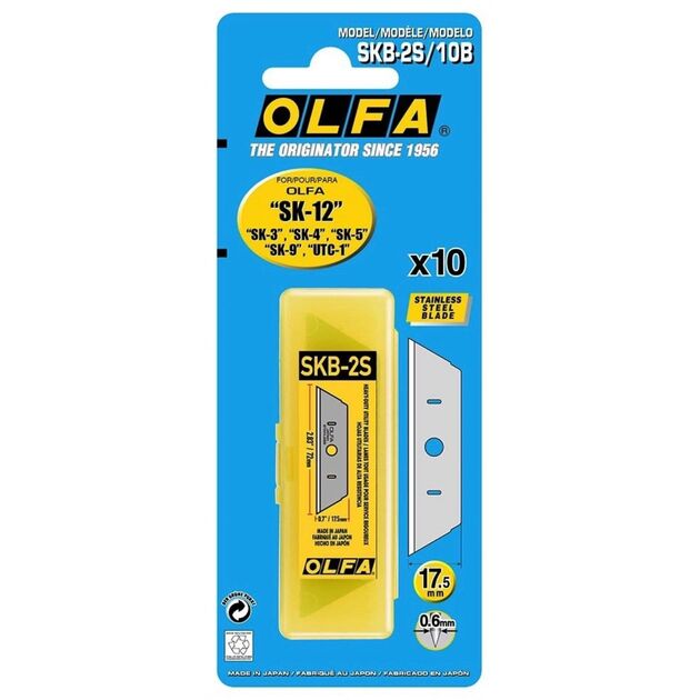 Лезвие OLFA SKB-2S/10B нержавеющая сталь 10шт (OF-SKB-2S/10B), фото , зображення 3 | SNABZHENIE.com.ua