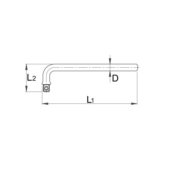 Вороток Г-образный изолированный UNIOR 1/2 (190.5/2VDEDP), фото , изображение 2 | SNABZHENIE.com.ua