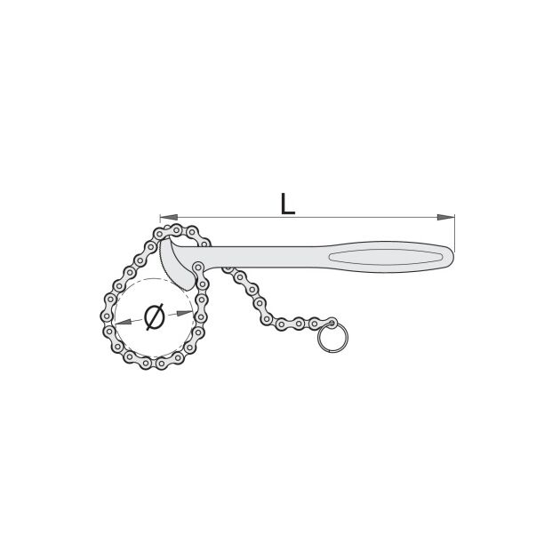 Ключ ланцюговий для зняття масляного фільтра UNIOR 60 - 140 (206/2), фото , зображення 2 | SNABZHENIE.com.ua